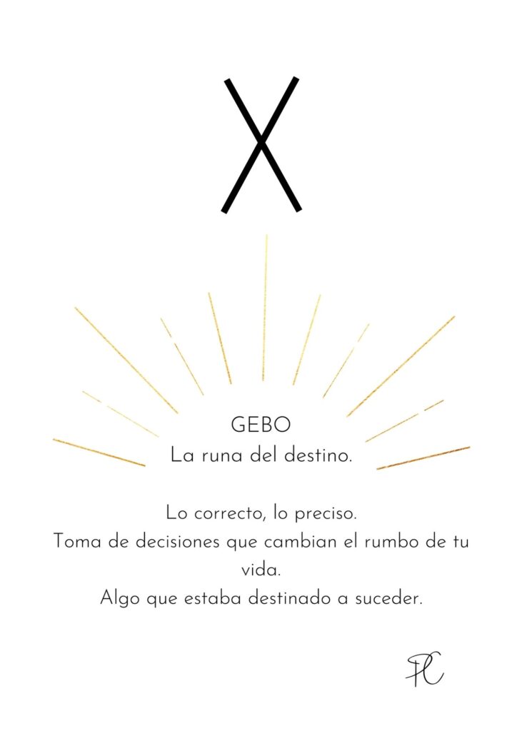 ᚷ Runa Gebo, la runa del destino